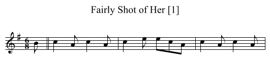 Fairly Shot of Her [1] - staff notation