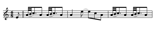 Fairly Shot of Her - staff notation