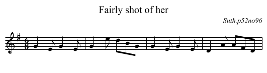 Fairly shot of her - staff notation