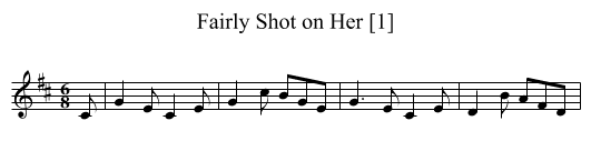 Fairly Shot on Her [1] - staff notation