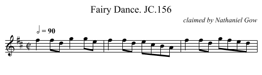 Fairy Dance. JC.156 - staff notation