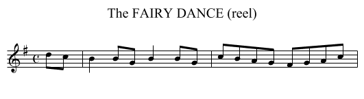 FAIRY DANCE (reel), The - staff notation