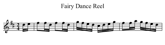 Fairy Dance Reel - staff notation