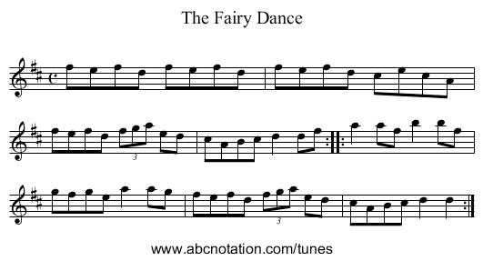 Fairy Dance, The - staff notation