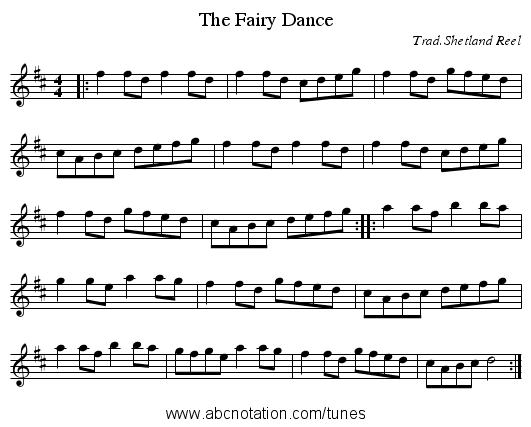 Fairy Dance, The - staff notation