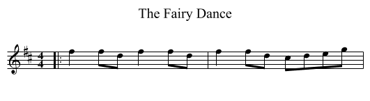 Fairy Dance, The  - staff notation
