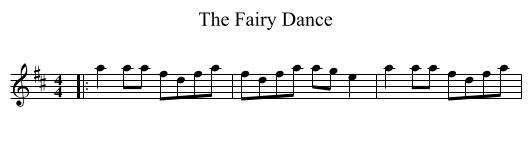 Fairy Dance, The  - staff notation