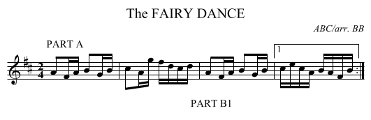 FAIRY DANCE, The - staff notation