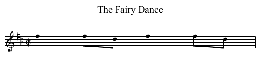 Fairy Dance, The - staff notation