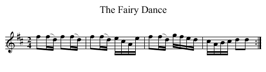 Fairy Dance, The - staff notation