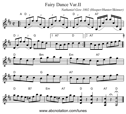 Fairy Dance Var.II - staff notation