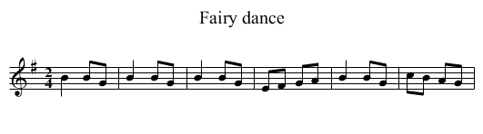 Fairy dance - staff notation