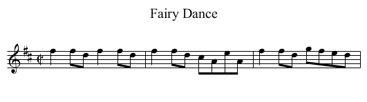 Fairy Dance - staff notation