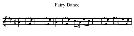 Fairy Dance - staff notation