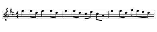 Fairy dance - staff notation