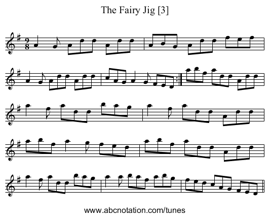 Fairy Jig [3], The - staff notation