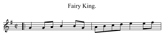 Fairy King. - staff notation