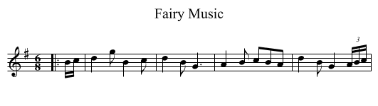 Fairy Music - staff notation