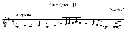 Fairy Queen [1] - staff notation