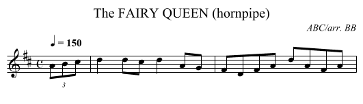 FAIRY QUEEN (hornpipe), The - staff notation