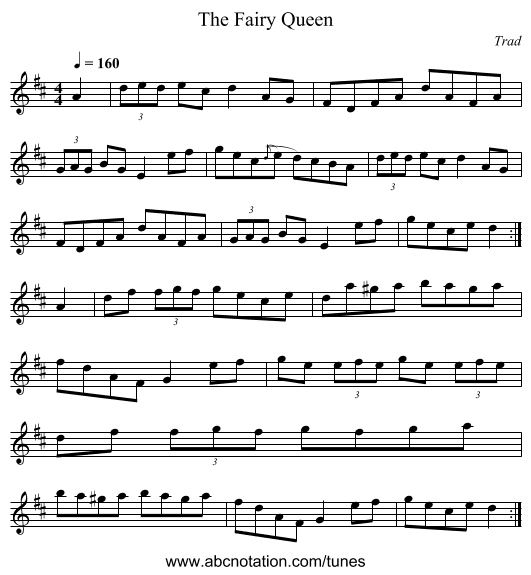 Fairy Queen, The - staff notation