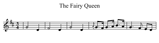 Fairy Queen, The  - staff notation