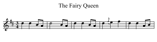 Fairy Queen, The  - staff notation