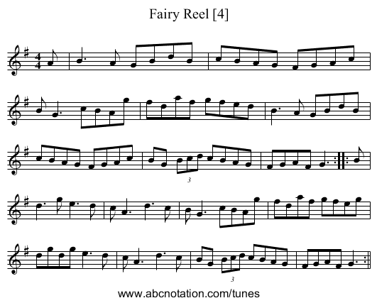 Fairy Reel [4] - staff notation