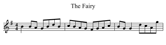 Fairy, The - staff notation