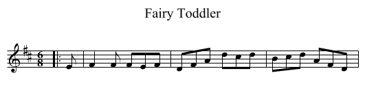 Fairy Toddler - staff notation