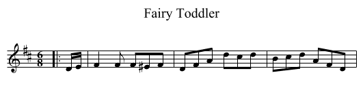 Fairy Toddler - staff notation