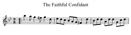 Faithful Confidant, The - staff notation