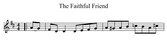 Faithful Friend, The  - staff notation