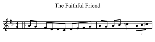 Faithful Friend, The  - staff notation