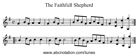 Faithfull Shepherd, The - staff notation