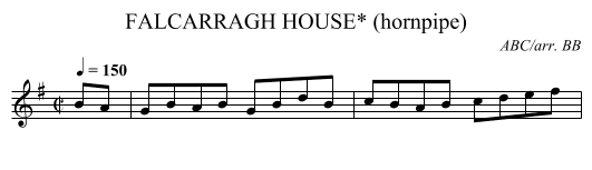 FALCARRAGH HOUSE* (hornpipe) - staff notation