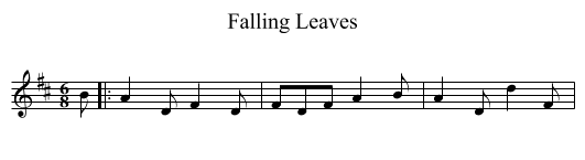 Falling Leaves - staff notation