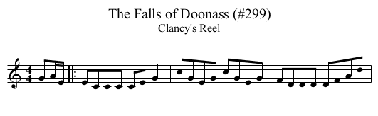 Falls of Doonass (#299), The - staff notation