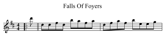 Falls Of Foyers - staff notation