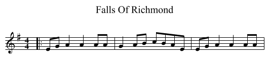 Falls Of Richmond - staff notation