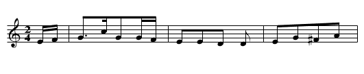 Falscher Sinn - staff notation