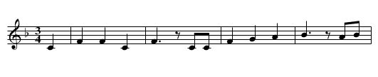 False Bride, The - staff notation