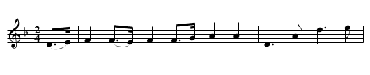 False Young Man, The - staff notation