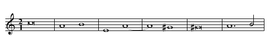 Fama malum - staff notation