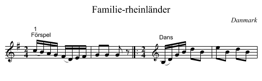 Familie-rheinländer - staff notation