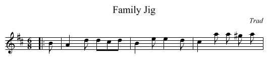Family Jig - staff notation