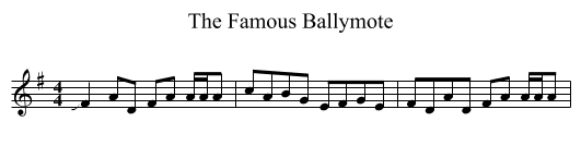 Famous Ballymote, The  - staff notation