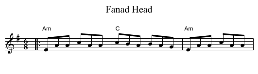 Fanad Head - staff notation