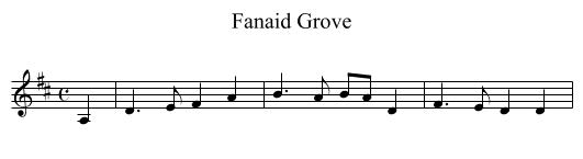 Fanaid Grove - staff notation