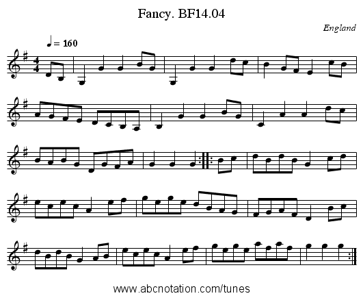 Fancy. BF14.04 - staff notation